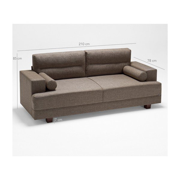 Rjava zofa Balcab Home Charlie-image-1