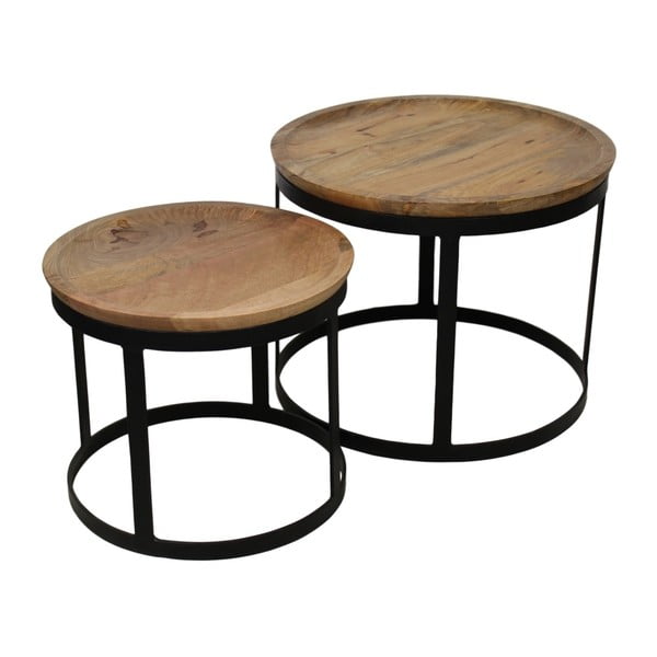 Garnitura 2 mizic iz lesa in kovine Kolekcija HSM Zen