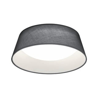 Črna LED stropna svetilka s tekstilnim senčilom Ponts – Trio