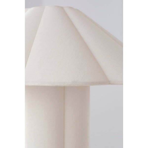 Kremno bela lanena namizna svetilka (višina 38 cm) Gerd – Jotex-image-3