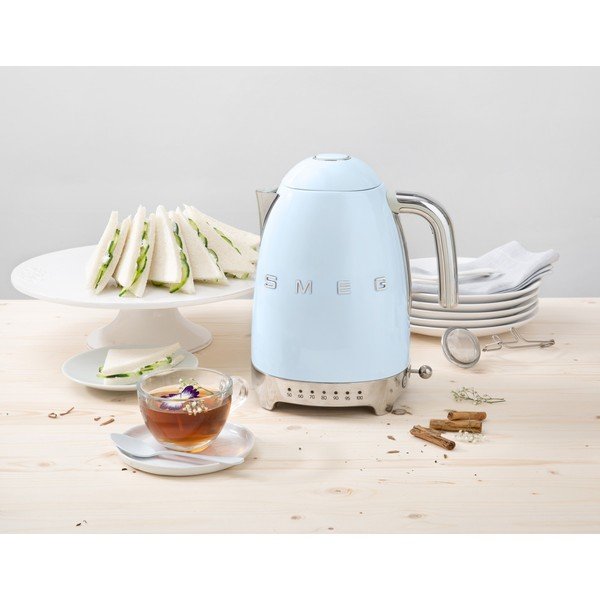Svetlo moder grelnik vode iz nerjavečega jekla 1,7 l Retro Style – SMEG-image-1