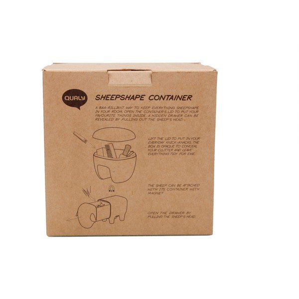Transparentna večnamenska posoda v obliki ovce Qualy&CO Sheepshape Container-image-2