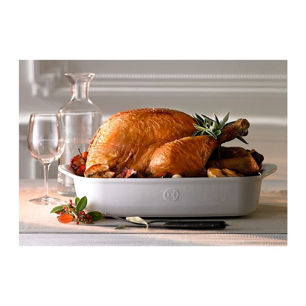 Bež pravokotni keramični pekač Emile Henry Ultime, , 42,5 x 28 cm-image-1