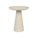 Bež aluminijasta kavna mizica White Label Ringar, ø 34,5 cm