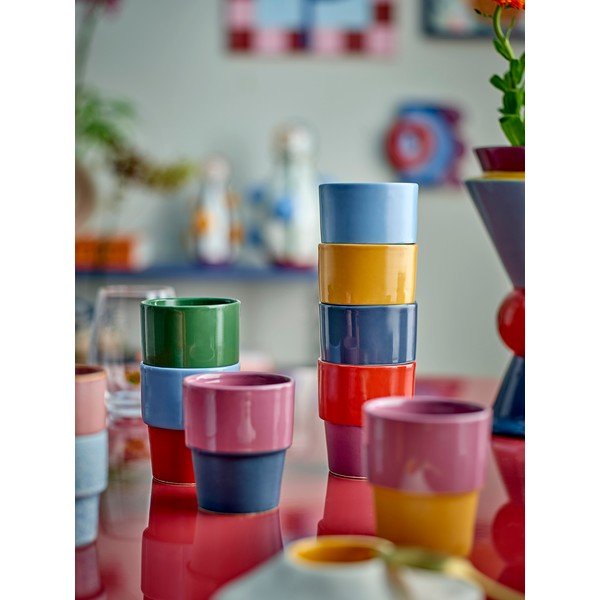 Skodelice v kompletu za kapučino 4 ks iz kamenine 150 ml Ewan – Bloomingville-image-3