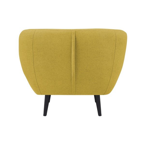 Rumeni fotelj z rjavimi nogami Mazzini Sofas Piemont-image-1