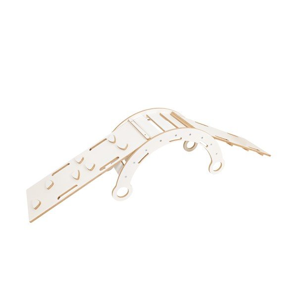 Bela gugalnica iz masivnega bora 39x75x38 cm Montessori – Meowbaby