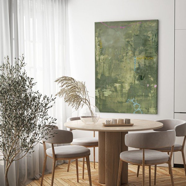 Ročno naslikana slika na platnu 88x118 cm Green Petite – Malerifabrikken-image-1
