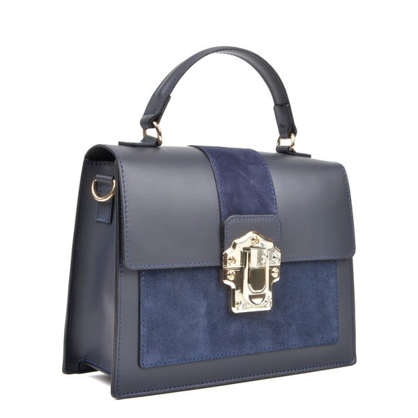 Temno modra usnjena torbica Isabella Rhea, 22 x 27 cm-image-2