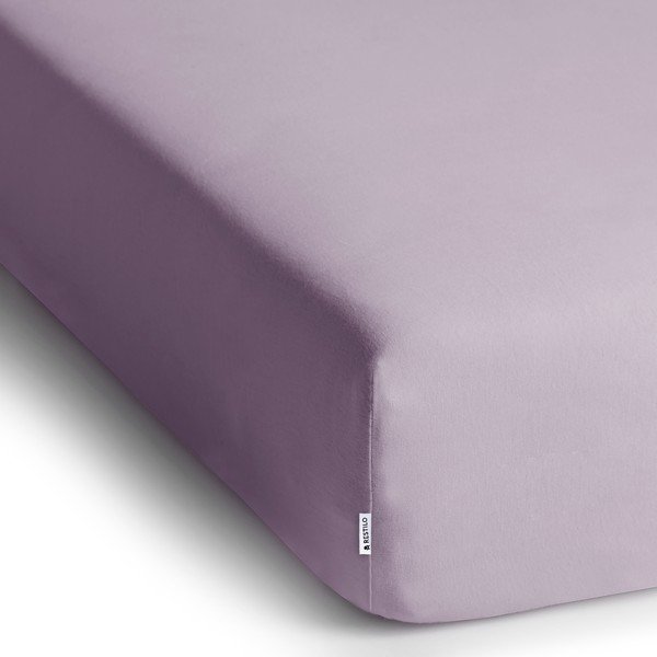 Svetlo vijolična napenjalna rjuha iz jerseyja 90x200 cm Amber – Restilo-image-2