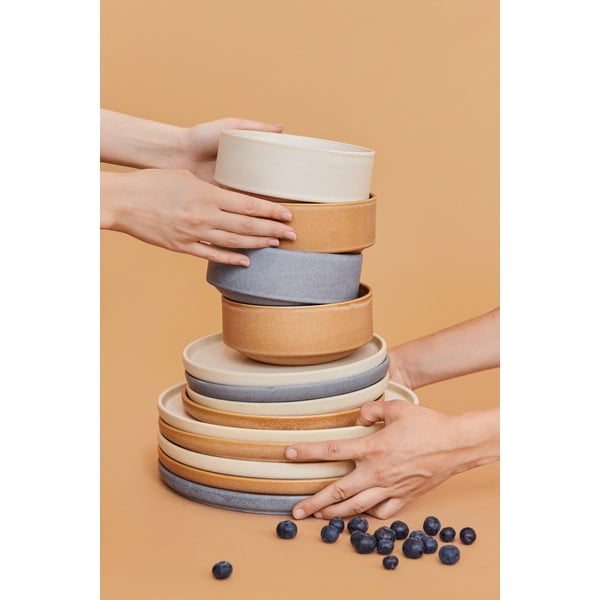 12-delni opečnato oranžni lončeni set posode Bonami Selection Malia-image-1