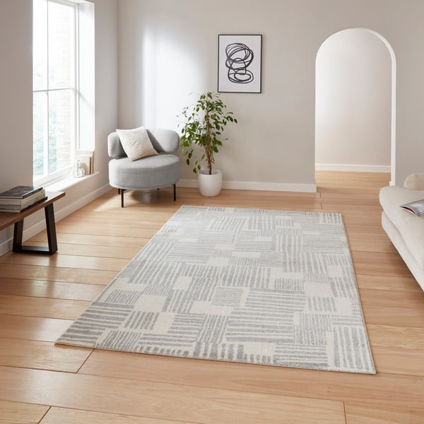 Svetlo siva preproga 120x170 cm Blocks – Catherine Lansfield-image-2