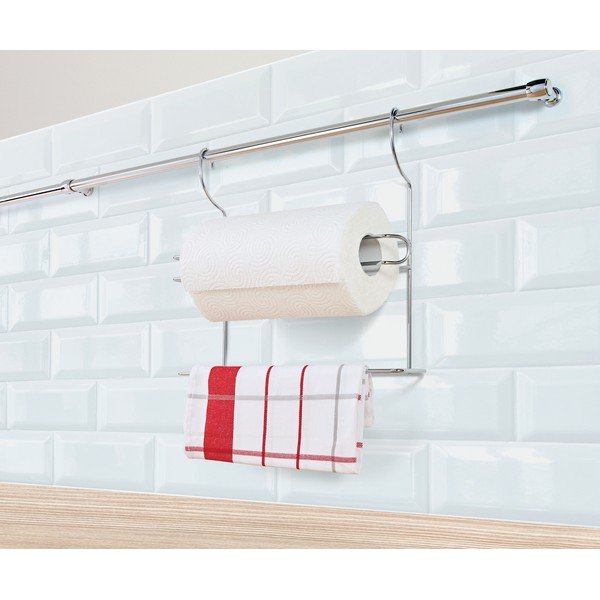 Viseče držalo za kuhinjske brisače iz kromiranega jekla v srebrni barvi Lonardo – Metaltex-image-2