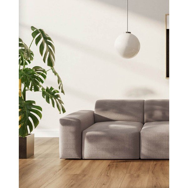 Bež sedežna garnitura iz rebrastega žameta 285 cm Fluvio – MESONICA-image-3