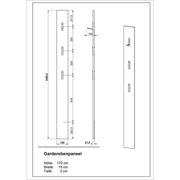 Sivo-bež stenski obešalnik Utah - Germania-image-4
