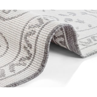 Sivo-krem zunanja preproga NORTHRUGS Leyte, 80 x 150 cm