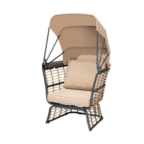 Bež kovinski vrtni fotelj Paros – Garden Pleasure-image-4