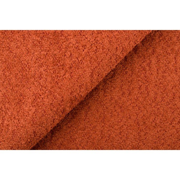 Opečnato oranžen modul za sedežno garnituro iz tkanine bouclé Roxy – Scandic-image-4