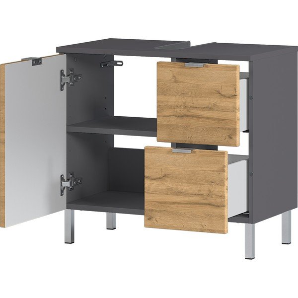 Omarica za pod umivalnik s hrastovim dekorjem Germania Mauresa, širina 60 cm-image-3