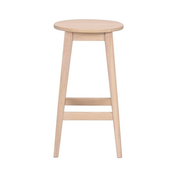 Barsko stol iz masivnega hrasta v naravni barvi (višina sedeža 65 cm) Austin – Rowico-image-3