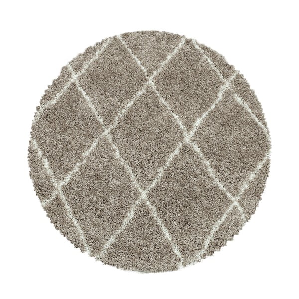 Svetlo rjava okrogla preproga ø 200 cm Alvor – Ayyildiz Carpets