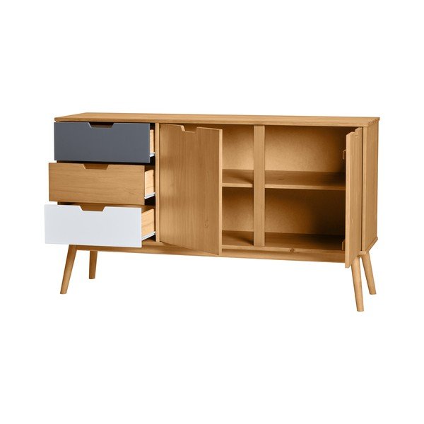 Komoda iz masivnega borovega lesa Marckeric Cusco-image-4