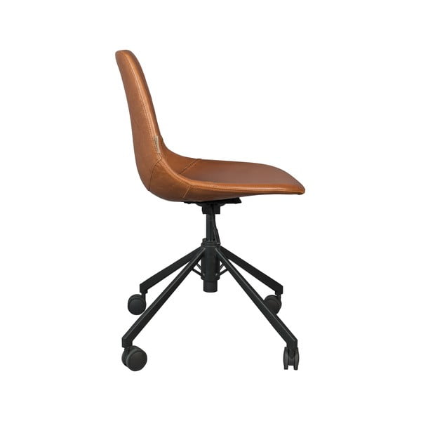 Rjav pisarniški stol na kolesih Dutchbone Franky -image-4