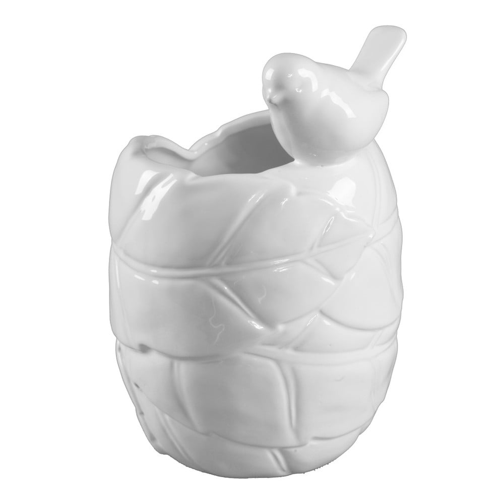 Bela keramična vaza Mauro Ferretti Gufo, višina 22 cm