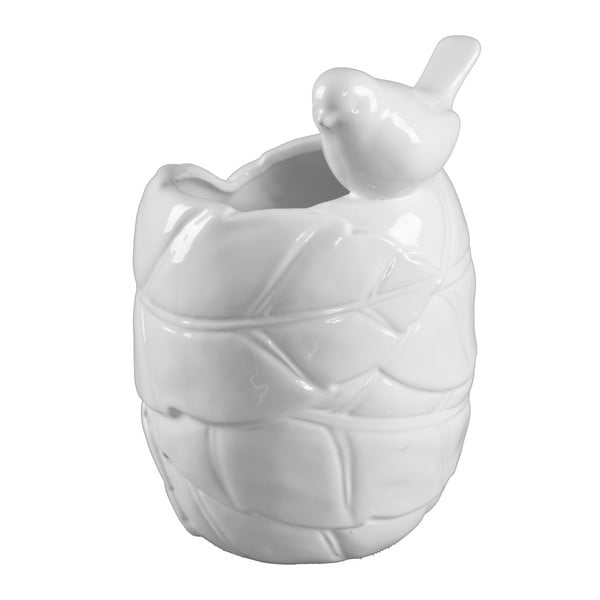 Bela keramična vaza Mauro Ferretti Gufo, višina 22 cm