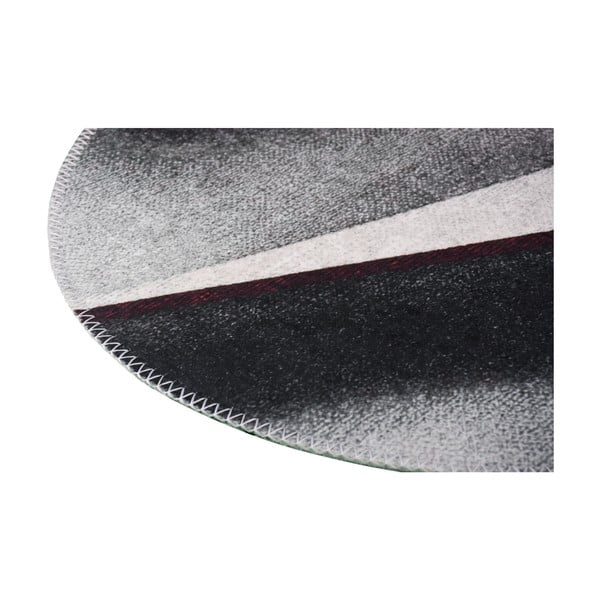 Črna/bela pralna okrogla preproga ø 120 cm – Vitaus-image-2