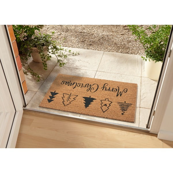 Predpražnik z božičnim motivom iz kokosovih vlaken 45x75 cm – Hanse Home-image-1