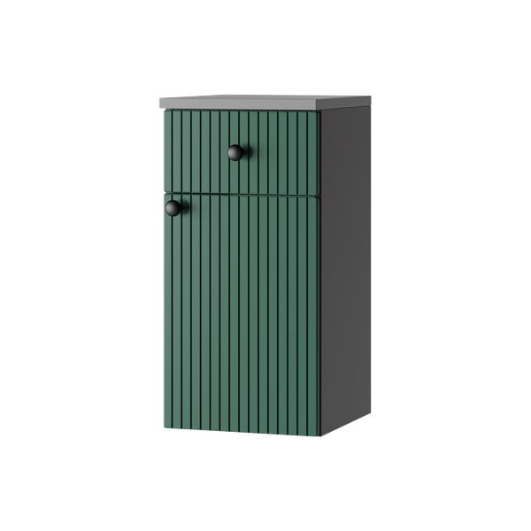 Zelena/antracitno siva nizka stenska kopalniška omarica 30x60 cm Asti – STOLKAR