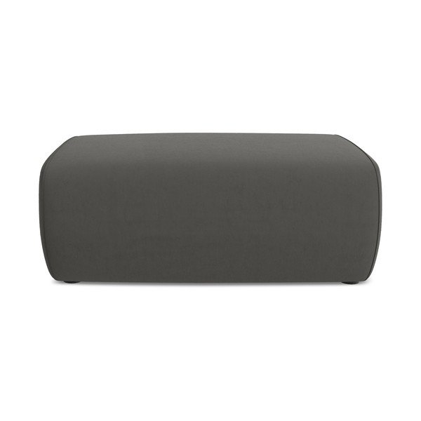 Temno siv žameten tabure Kapua – Makamii