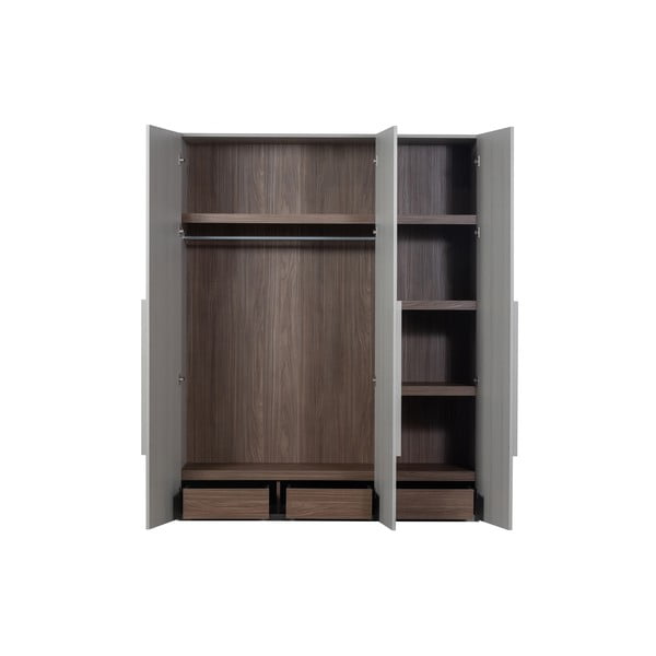 Siva modularna garderobna omara 165x210 cm Rens – WOOOD-image-3