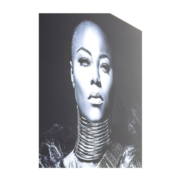 Črno-bela glazirana slika Kare Design Lady Knight, 150 x 100 cm-image-2