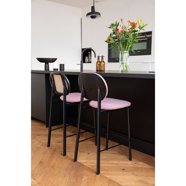 Črno-svetlo roza barski stolček 94 cm Spike - Zuiver-image-1