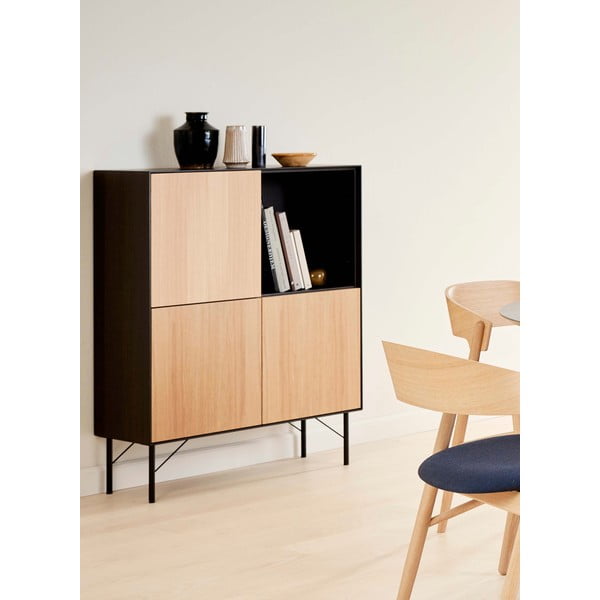 Črna visoka komoda 90,8x110,8 cm Edge by Hammel - Hammel Furniture-image-1