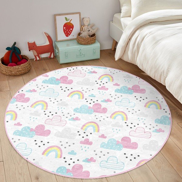 Bela otroška preproga ø 120 cm Comfort – Mila Home-image-1