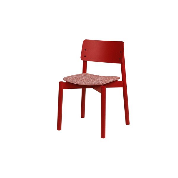 Rdeč jedilni stol z možnostjo nalaganja Wem – noo.ma