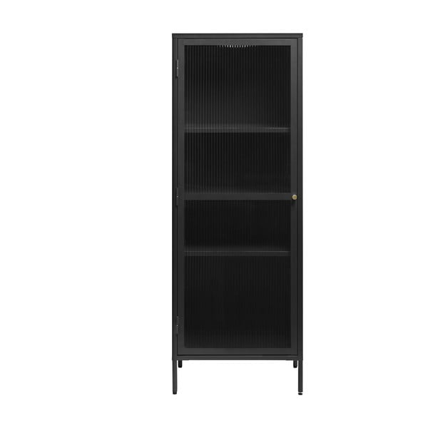 Črna kovinska vitrina 58x160 cm Bronco – Unique Furniture