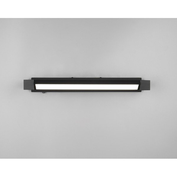 Mat črna LED stenska svetilka Fabrizio – Trio-image-2