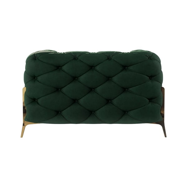 Temno zelen žameten fotelj Chelsea Bis – Ropez-image-3