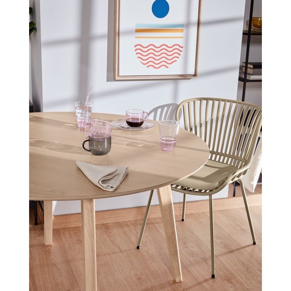 Bež vrtni stol z jekleno konstrukcijo Kave Home Surpik-image-4