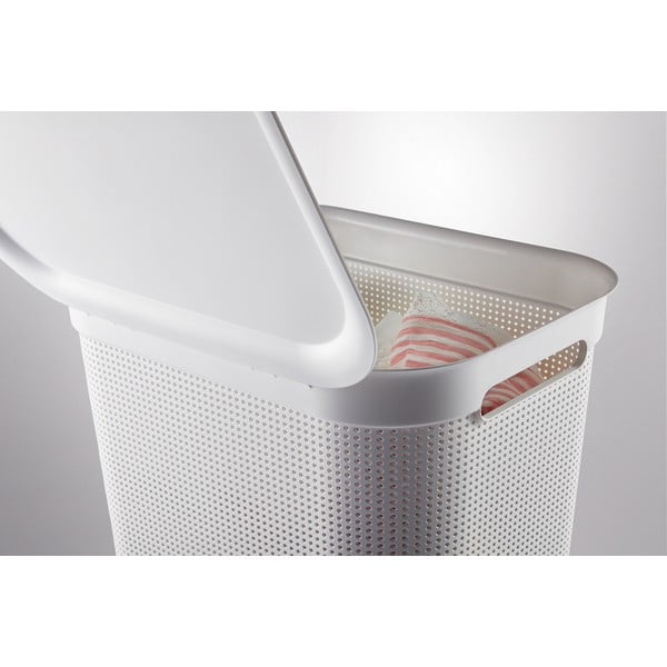 Bel plastični koš za perilo 50 l Brisen - Rotho-image-3