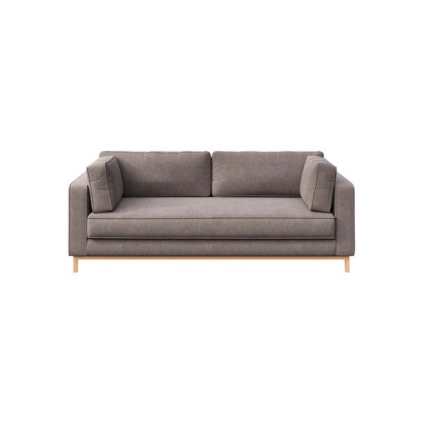 Svetlo rjava žametna sedežna garnitura 222 cm Celerio – Ame Yens
