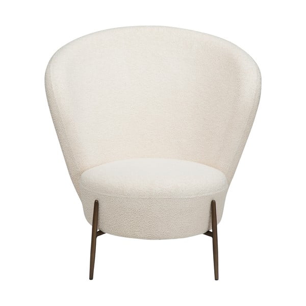 Kremno bel fotelj iz tkanine bouclé Orbit – DAN-FORM Denmark