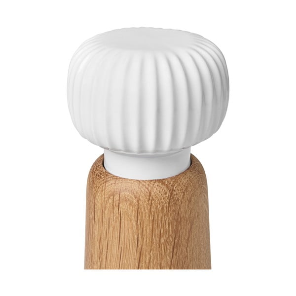 Mlinček za začimbe iz hrastovega lesa z belimi porcelanastimi detajli Kähler Design Hammershoi, višina 17,5 cm-image-3