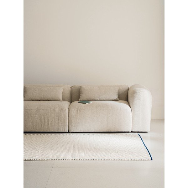 Modra/bež ročno tkana volnena preproga 200x300 cm Lenu – noo.ma-image-1