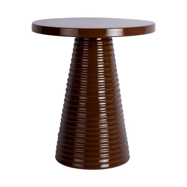 Kovinska okrogla stranska mizica ø 40 cm Catania Ribbed – Leitmotiv