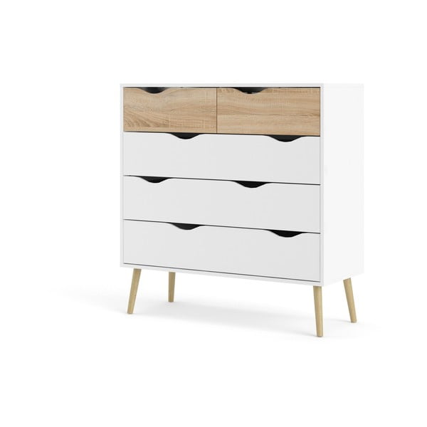 Bela komoda Tvilum Oslo, 99 x 101 cm-image-3